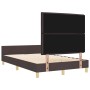 Estructura de Cama de Tela Marrón Oscuro 140x190 cm de , Camas y somieres - Ref: Foro24-3344651, Precio: 235,94 €, Descuento: %