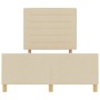 Cama de tela crema 140x190 cm de , Camas y somieres - Ref: Foro24-3344653, Precio: 242,85 €, Descuento: %