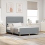 Estructura de Cama en Gris Claro, 140x200 cm, Tela de , Camas y somieres - Ref: Foro24-3344655, Precio: 247,58 €, Descuento: %