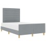 Estructura de Cama en Gris Claro, 140x200 cm, Tela de , Camas y somieres - Ref: Foro24-3344655, Precio: 247,58 €, Descuento: %
