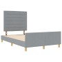 Estructura de Cama en Gris Claro, 140x200 cm, Tela de , Camas y somieres - Ref: Foro24-3344655, Precio: 247,58 €, Descuento: %