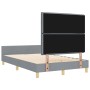 Estructura de Cama en Gris Claro, 140x200 cm, Tela de , Camas y somieres - Ref: Foro24-3344655, Precio: 247,58 €, Descuento: %