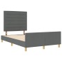 Estructura de Cama de Tela Gris Oscuro 140x200 cm de , Camas y somieres - Ref: Foro24-3344656, Precio: 238,43 €, Descuento: %