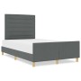 Estructura de Cama de Tela Gris Oscuro 140x200 cm de , Camas y somieres - Ref: Foro24-3344656, Precio: 238,43 €, Descuento: %