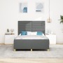Estructura de Cama de Tela Gris Oscuro 140x200 cm de , Camas y somieres - Ref: Foro24-3344656, Precio: 238,43 €, Descuento: %