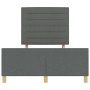 Estructura de Cama de Tela Gris Oscuro 140x200 cm de , Camas y somieres - Ref: Foro24-3344656, Precio: 238,43 €, Descuento: %
