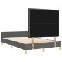 Estructura de Cama de Tela Gris Oscuro 140x200 cm de , Camas y somieres - Ref: Foro24-3344656, Precio: 238,43 €, Descuento: %