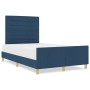 Estructura de cama de tela azul 140x200 cm de , Camas y somieres - Ref: Foro24-3344661, Precio: 221,71 €, Descuento: %