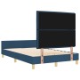 Estructura de cama de tela azul 140x200 cm de , Camas y somieres - Ref: Foro24-3344661, Precio: 221,71 €, Descuento: %