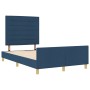 Estructura de Cama Azul 160x200 cm Tela de , Camas y somieres - Ref: Foro24-3344668, Precio: 230,43 €, Descuento: %