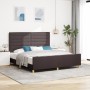 Cama Marrón Oscuro 180x200 cm Tela de , Camas y somieres - Ref: Foro24-3344672, Precio: 264,06 €, Descuento: %