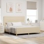 Cama en color crema - 180x200 cm de tela de , Camas y somieres - Ref: Foro24-3344674, Precio: 260,21 €, Descuento: %