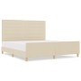 Cama en color crema - 180x200 cm de tela de , Camas y somieres - Ref: Foro24-3344674, Precio: 260,21 €, Descuento: %