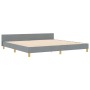 Estructura de Cama en Gris Claro, 200x200 cm, Tela de , Camas y somieres - Ref: Foro24-3344676, Precio: 277,14 €, Descuento: %