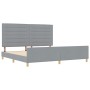 Estructura de Cama en Gris Claro, 200x200 cm, Tela de , Camas y somieres - Ref: Foro24-3344676, Precio: 277,14 €, Descuento: %
