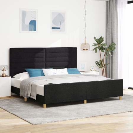 Estructura de Cama de Tela Negra 200x200 cm de , Camas y somieres - Ref: Foro24-3344678, Precio: 306,25 €, Descuento: %