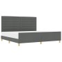 Estructura de Cama de Tela Gris Oscuro 200x200 cm de , Camas y somieres - Ref: Foro24-3344677, Precio: 277,76 €, Descuento: %