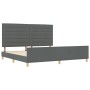 Estructura de Cama de Tela Gris Oscuro 200x200 cm de , Camas y somieres - Ref: Foro24-3344677, Precio: 277,76 €, Descuento: %
