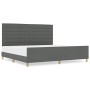Estructura de Cama de Tela Gris Oscuro 200x200 cm de , Camas y somieres - Ref: Foro24-3344677, Precio: 277,76 €, Descuento: %