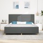 Estructura de Cama de Tela Gris Oscuro 200x200 cm de , Camas y somieres - Ref: Foro24-3344677, Precio: 277,76 €, Descuento: %