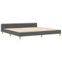 Estructura de Cama de Tela Gris Oscuro 200x200 cm de , Camas y somieres - Ref: Foro24-3344677, Precio: 277,76 €, Descuento: %
