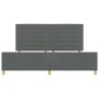 Estructura de Cama de Tela Gris Oscuro 200x200 cm de , Camas y somieres - Ref: Foro24-3344677, Precio: 277,76 €, Descuento: %