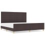 Marco de Cama Marrón Oscuro 200x200 cm Tela de , Camas y somieres - Ref: Foro24-3344679, Precio: 257,48 €, Descuento: %