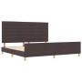 Marco de Cama Marrón Oscuro 200x200 cm Tela de , Camas y somieres - Ref: Foro24-3344679, Precio: 257,48 €, Descuento: %
