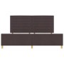 Marco de Cama Marrón Oscuro 200x200 cm Tela de , Camas y somieres - Ref: Foro24-3344679, Precio: 257,48 €, Descuento: %