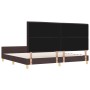 Marco de Cama Marrón Oscuro 200x200 cm Tela de , Camas y somieres - Ref: Foro24-3344679, Precio: 257,48 €, Descuento: %