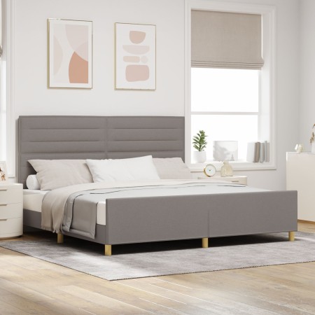 Cama Taupe 200x200 cm de Tela de , Camas y somieres - Ref: Foro24-3344680, Precio: 263,37 €, Descuento: %