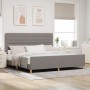 Cama Taupe 200x200 cm de Tela de , Camas y somieres - Ref: Foro24-3344680, Precio: 263,37 €, Descuento: %