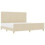 Estructura de Cama de Tela Crema 200x200 cm de , Camas y somieres - Ref: Foro24-3344681, Precio: 276,09 €, Descuento: %