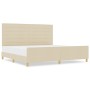 Estructura de Cama de Tela Crema 200x200 cm de , Camas y somieres - Ref: Foro24-3344681, Precio: 276,09 €, Descuento: %