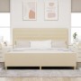 Estructura de Cama de Tela Crema 200x200 cm de , Camas y somieres - Ref: Foro24-3344681, Precio: 276,09 €, Descuento: %