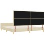 Estructura de Cama de Tela Crema 200x200 cm de , Camas y somieres - Ref: Foro24-3344681, Precio: 276,09 €, Descuento: %