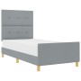Estructura de Cama de Tela Gris Claro 80x200 cm de , Camas y somieres - Ref: Foro24-3344683, Precio: 134,00 €, Descuento: %