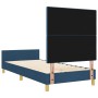 Estructura de cama en azul, 80x200 cm, tela de , Camas y somieres - Ref: Foro24-3344689, Precio: 164,15 €, Descuento: %