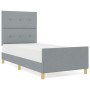 Estructura de cama gris claro 90x190 cm tela de , Camas y somieres - Ref: Foro24-3344690, Precio: 154,36 €, Descuento: %
