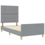Estructura de cama gris claro 90x190 cm tela de , Camas y somieres - Ref: Foro24-3344690, Precio: 154,36 €, Descuento: %