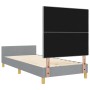 Estructura de cama gris claro 90x190 cm tela de , Camas y somieres - Ref: Foro24-3344690, Precio: 154,36 €, Descuento: %