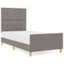Marco de cama en taupe, 90x190 cm, tela de , Camas y somieres - Ref: Foro24-3344694, Precio: 140,76 €, Descuento: %