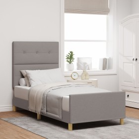 Estructura de Cama Taupe 90x200 cm Tela de , Camas y somieres - Ref: Foro24-3344701, Precio: 147,61 €, Descuento: %