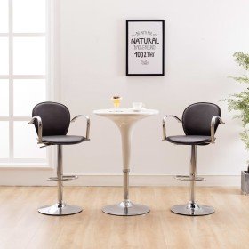 Taburetes de cocina reposabrazos 2 uds cuero sintético marrón en Taburetes de cocina | Comprar online en Foru.es