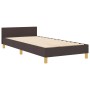 Estructura de cama Marrón Oscuro 100x200 cm Tela de , Camas y somieres - Ref: Foro24-3344707, Precio: 146,94 €, Descuento: %