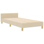 Estructura de Cama Crema 100x200 cm Tela de , Camas y somieres - Ref: Foro24-3344709, Precio: 141,68 €, Descuento: %