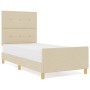 Estructura de Cama Crema 100x200 cm Tela de , Camas y somieres - Ref: Foro24-3344709, Precio: 141,68 €, Descuento: %