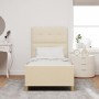 Estructura de Cama Crema 100x200 cm Tela de , Camas y somieres - Ref: Foro24-3344709, Precio: 141,68 €, Descuento: %