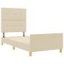 Estructura de Cama Crema 100x200 cm Tela de , Camas y somieres - Ref: Foro24-3344709, Precio: 141,68 €, Descuento: %