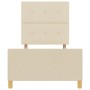 Estructura de Cama Crema 100x200 cm Tela de , Camas y somieres - Ref: Foro24-3344709, Precio: 141,68 €, Descuento: %
